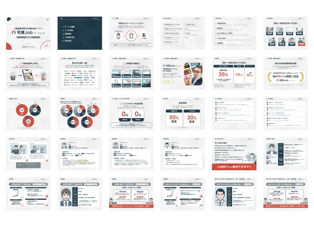 宅建Jobエージェント 企業向け資料リニューアル